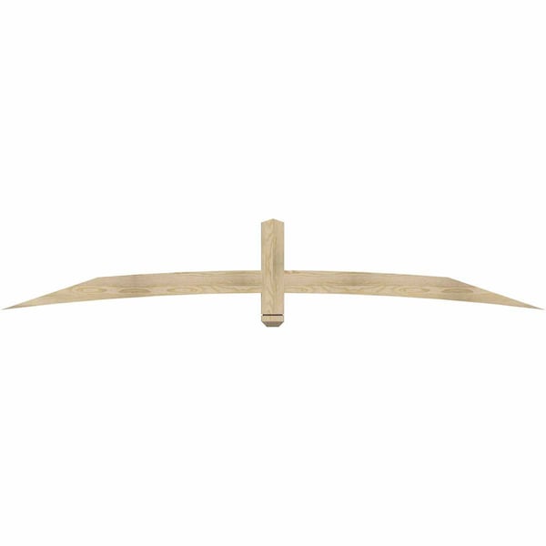 Ekena Millwork Bellingham Rough Sawn Timber Gable Bracket, Douglas Fir, 96"W x 16"H x 2"D x 4"F, 4/12 Pitch GBW096X16X0204BEL00RDF - main